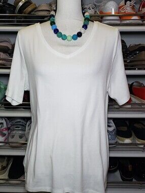 Talbots Pima Cotton V-Neck Tee